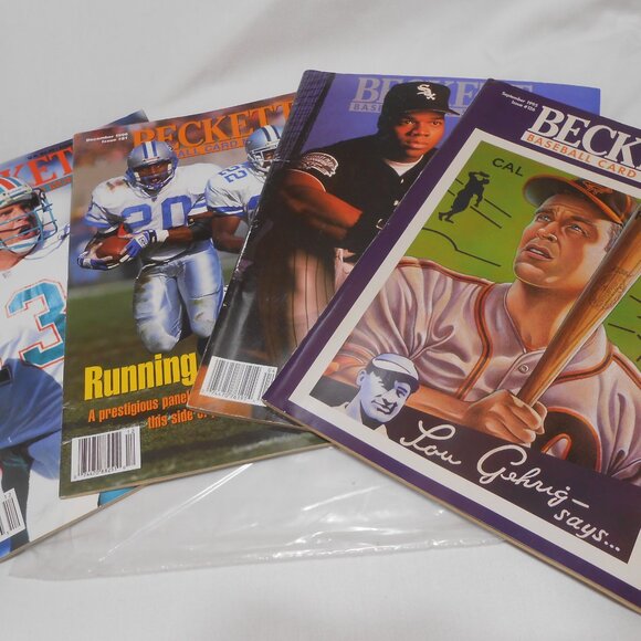 VTG LOT 4 BECKETT BASEBALL & FOOTBALL CARD MONTHLY MAGAZINES CAL RIPKEN DAN MARI - Picture 3 of 15